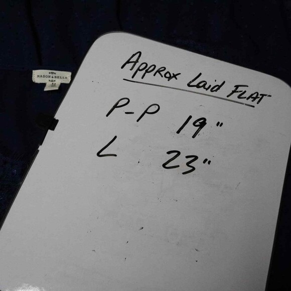 STITCH FIX Mason & Belle Chiffon Lace BOHO Blouse Royal Blue size Medium NWT! - Picture 8 of 9